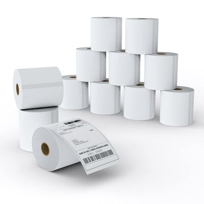 Waterproof Thermal Shipping Labels 100x150mm White Direct Thermal Stickers