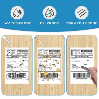 4x6 Direct Thermal Shipping Label Stickers Waterproof with 2000 Labels Per Stack