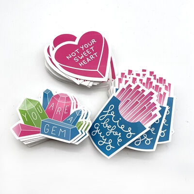 Self Adhesive Cartoon Vinyl Sticker Custom Printing Die Cut Label Waterproof