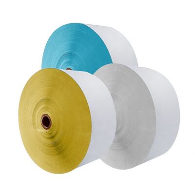 Glassine Silicone Release Paper Jumbo Roll White / Yellow / Blue Colors Coated