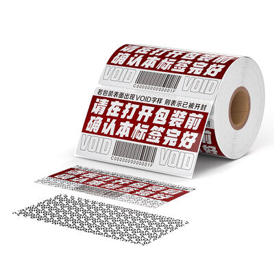 Embossing Tamper Evident Labels Anti Counterfeit Labels Digital Printed