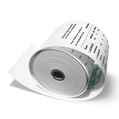 3 Ply Carbonless Paper Roll 100% Wood Pulp 92%-100% Brightness For POS Machines