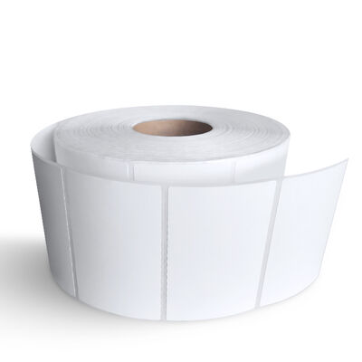 Pressure Sensitive Glassine Thermal Label Roll / Fanfold White / Yellow / Blue