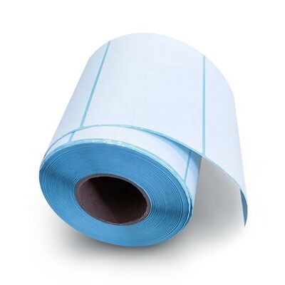 Pressure Sensitive Glassine Thermal Label Roll / Fanfold White / Yellow / Blue