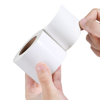 Supermarket White Self Adhesive Label Sticker 40mm Direct Thermal Label Adhesive