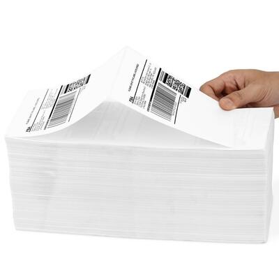 4x6 Fold 3 Layer Barcode Shipping Label Stickers Roll Customized for Logistics