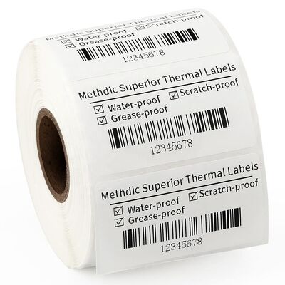 Small Size Thermal Transfer Label 50g-65g for Custom Barcode Stickers