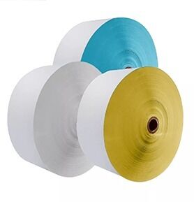 Polyethylene Sticker PE Label Paper Roll Jumbo White Clear Self Adhesive
