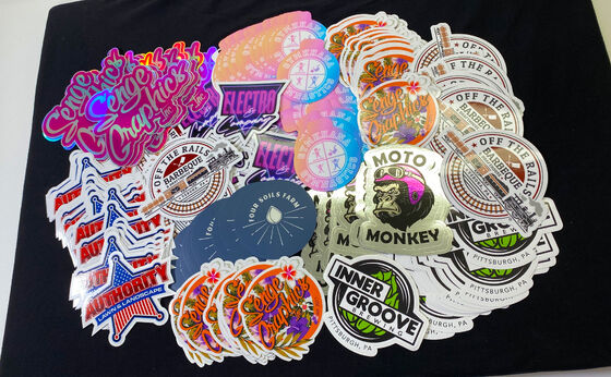 Cartoon PVC Vinyl Die Cut Logo Stickers Custom Adhesive Waterproof