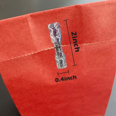 PET Tamper Evident Hologram Stickers Destructible Transparent for Crafts Photo Frames