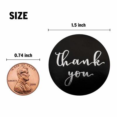 Custom Logo Printing Thank You Sticker Waterproof Adhesive for Small Business