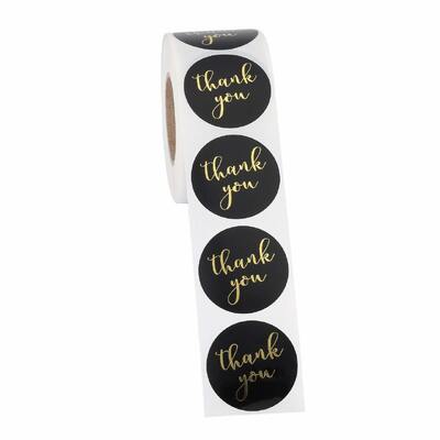Cartoon Thank You Dessert Cake Baking Paper Seal Stickers 500Pcs for Wedding