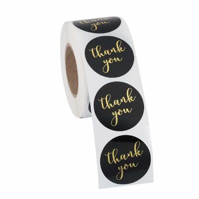 Custom Logo Printing Thank You Stickers Waterproof for Small Business