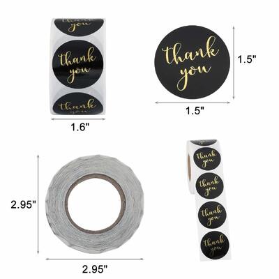 Custom Logo Brand Print Round Thank You Small Business Stickers Adhesive Waterproof