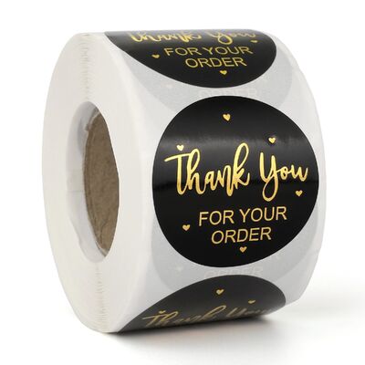 Waterproof Thank You Sticker Customized Label Machine Printing