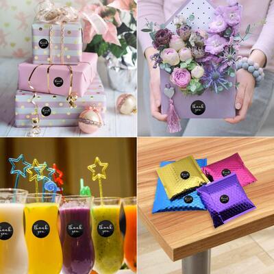 Custom Small Business Thank You Labels Waterproof Colourful