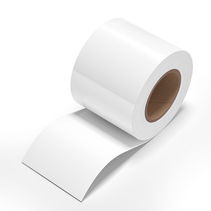 80mm Top Coated Direct Thermal Label Sticker 25.4mm 40mm Core for Supermarket